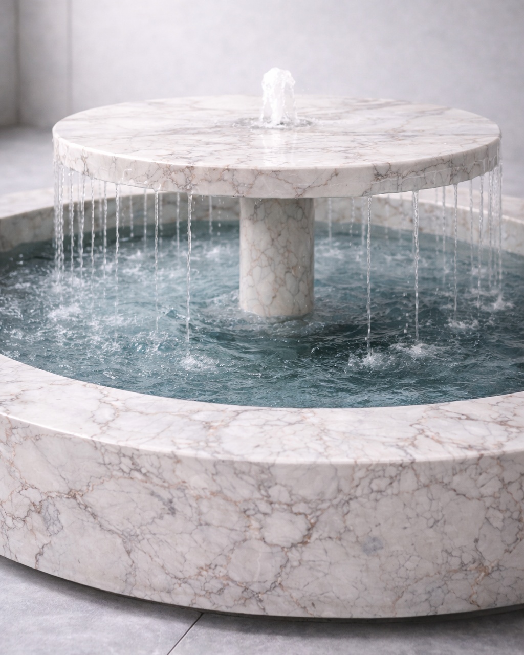 Tiered Disc Marble Fountain - View 2
