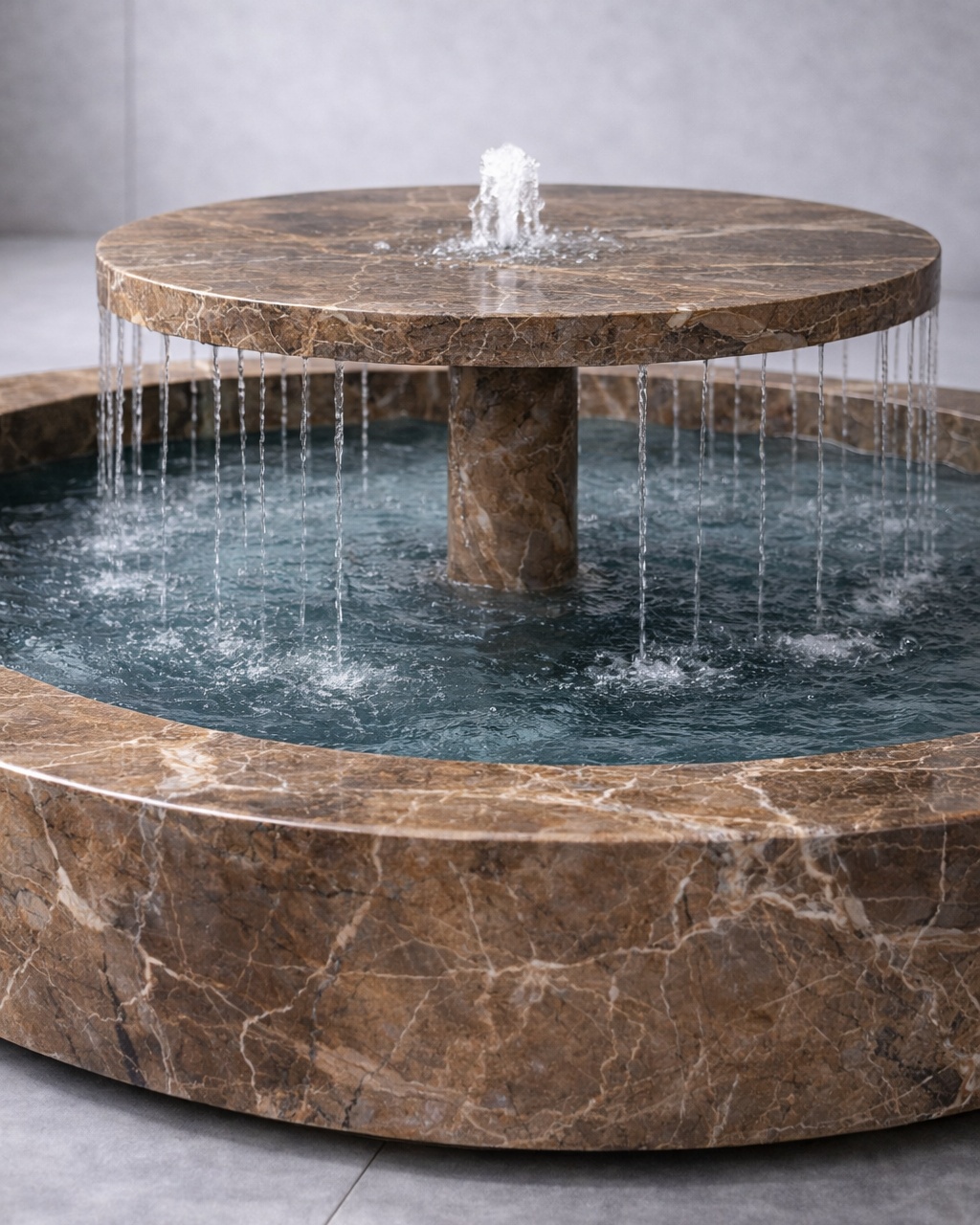 Tiered Disc Marble Fountain - View 2