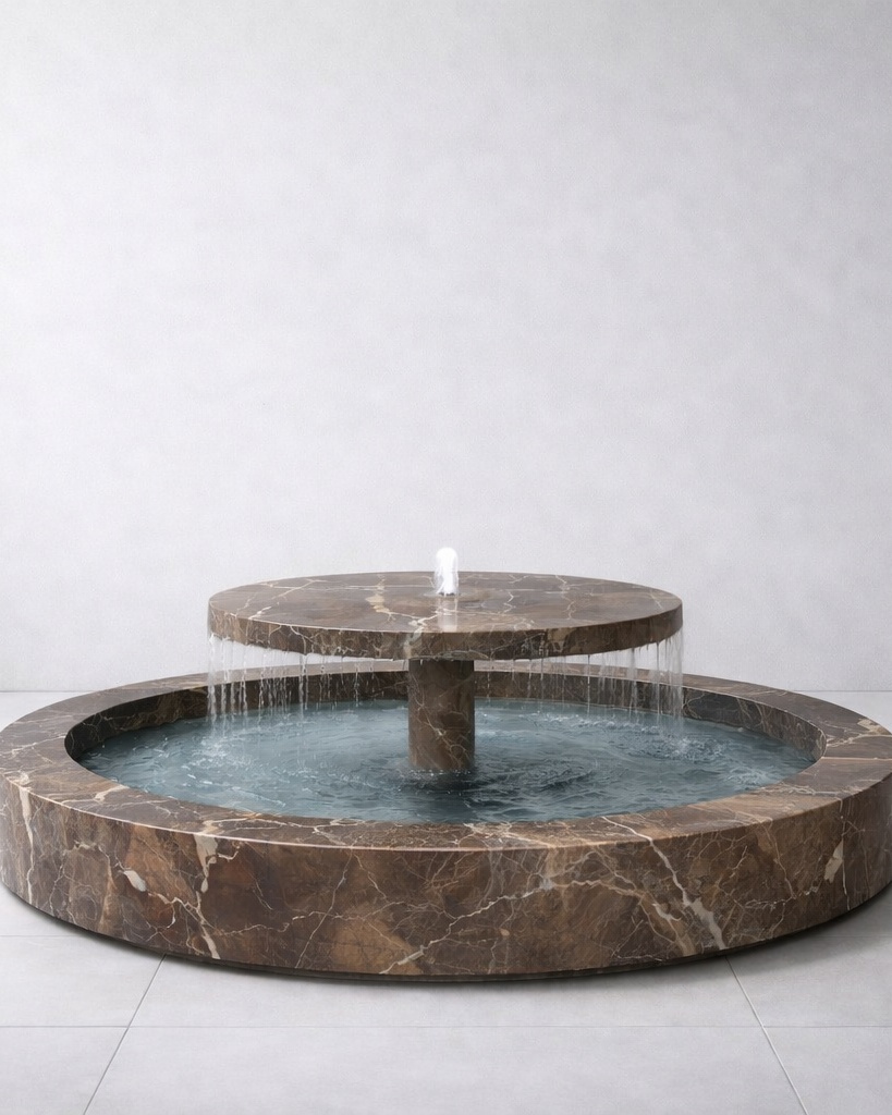 Tiered Disc Marble Fountain