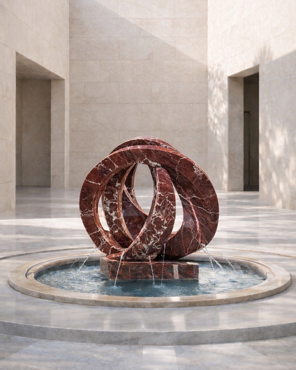 Abstract Loop Marble Fountain