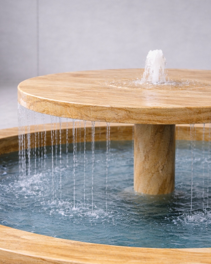 Tiered Disc Marble Fountain - View 3