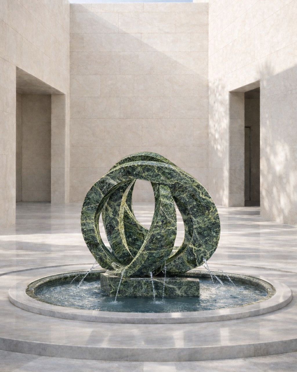 Abstract Loop Marble Fountain