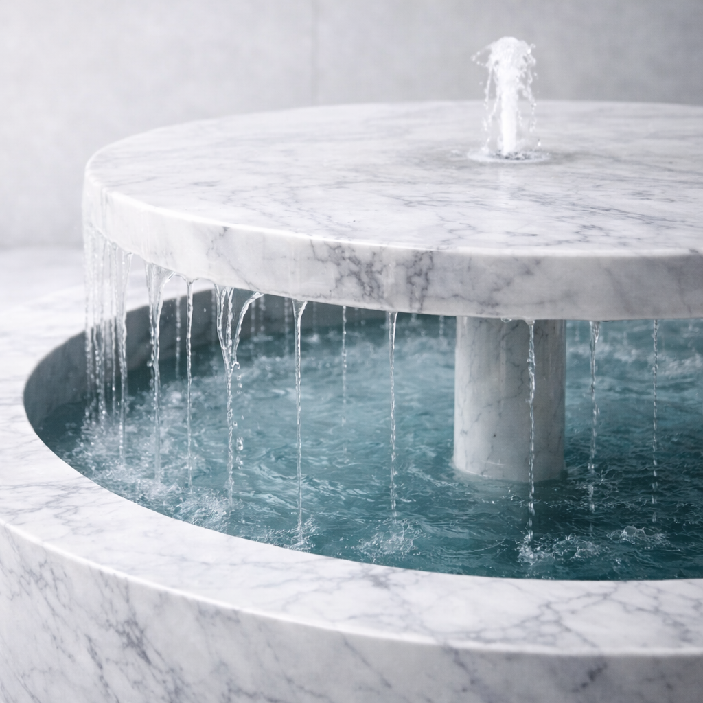 Tiered Disc Marble Fountain - View 2