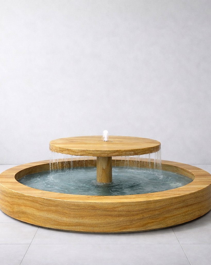 Tiered Disc Marble Fountain