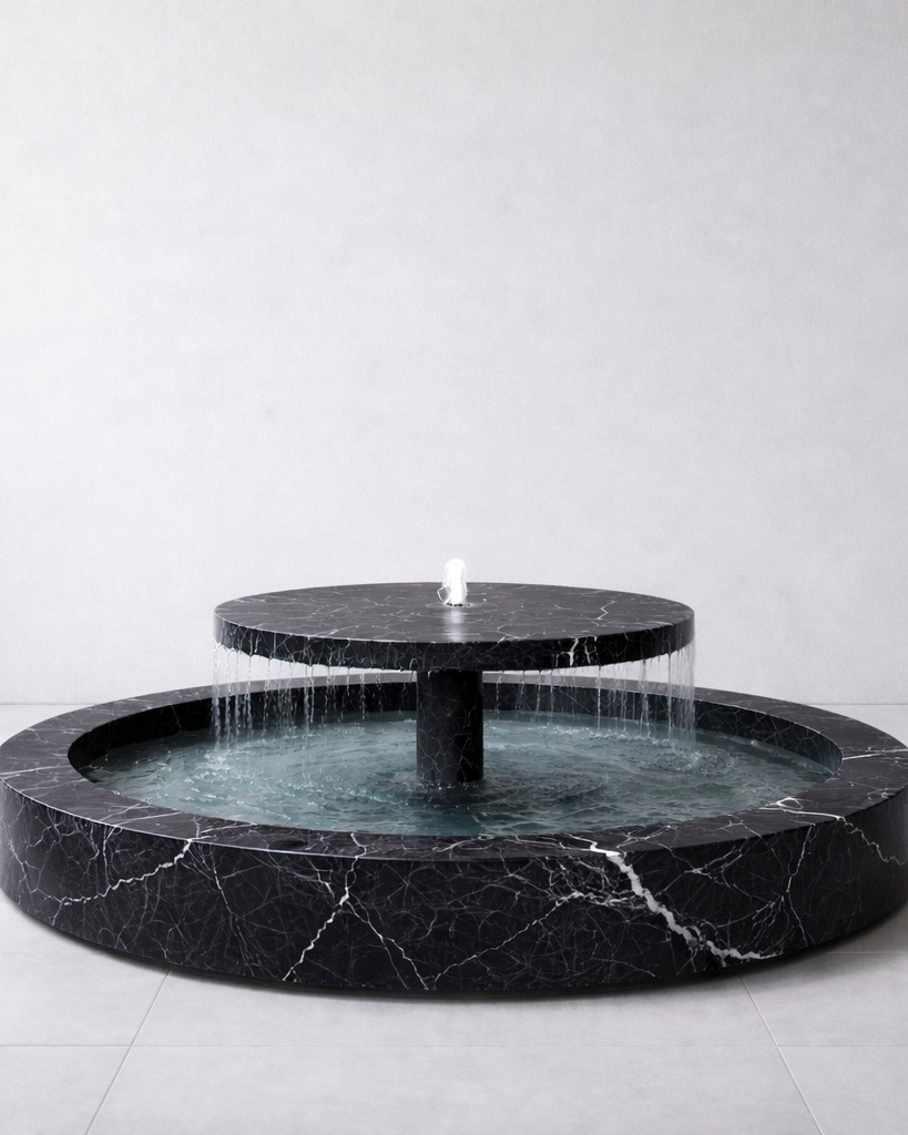 Tiered Disc Marble Fountain