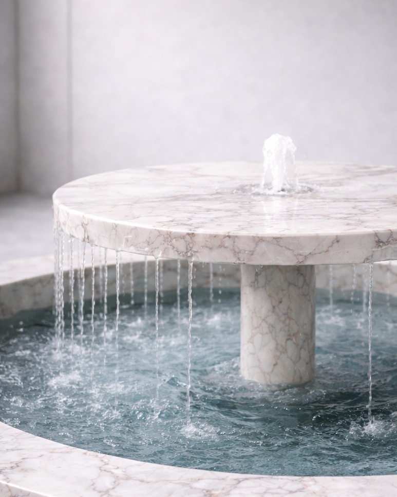 Tiered Disc Marble Fountain - View 3