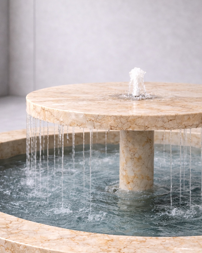 Tiered Disc Marble Fountain - View 3