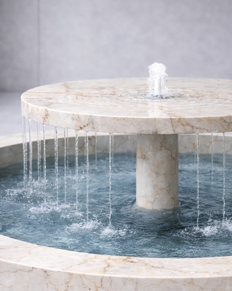 Tiered Disc Marble Fountain - View 3