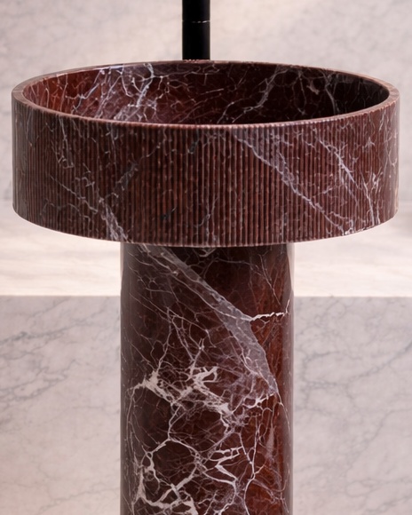 Striata Pedestal Basin - View 4