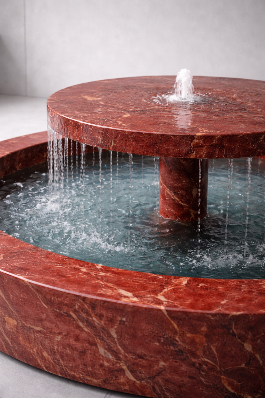 Tiered Disc Marble Fountain - View 2