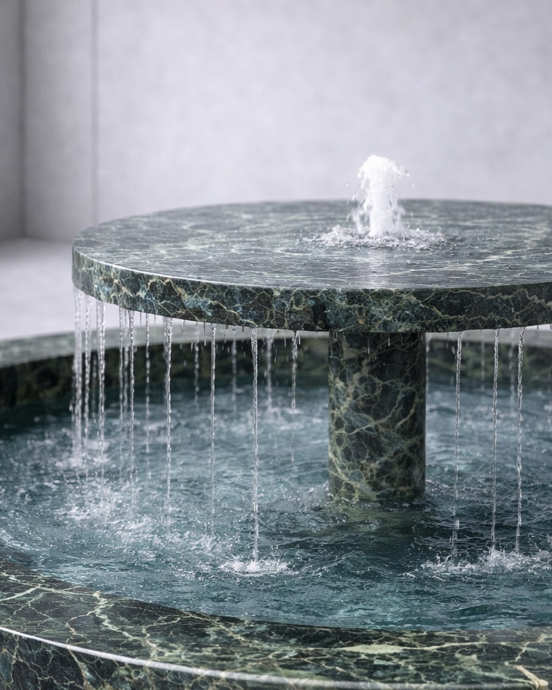 Tiered Disc Marble Fountain - View 3