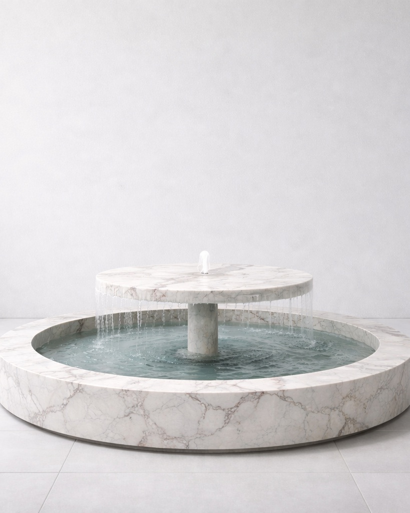 Tiered Disc Marble Fountain