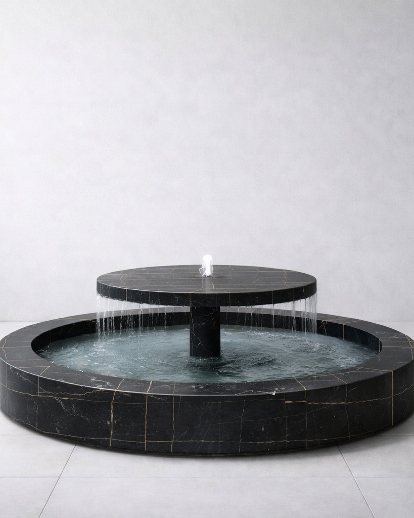 Tiered Disc Marble Fountain