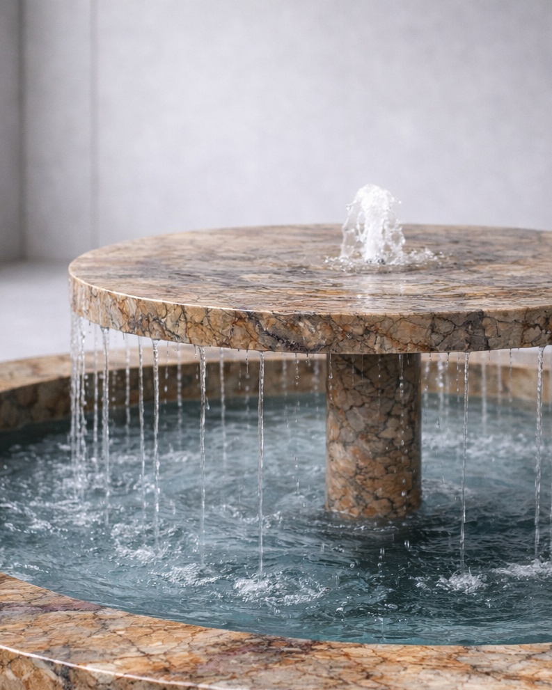 Tiered Disc Marble Fountain - View 3