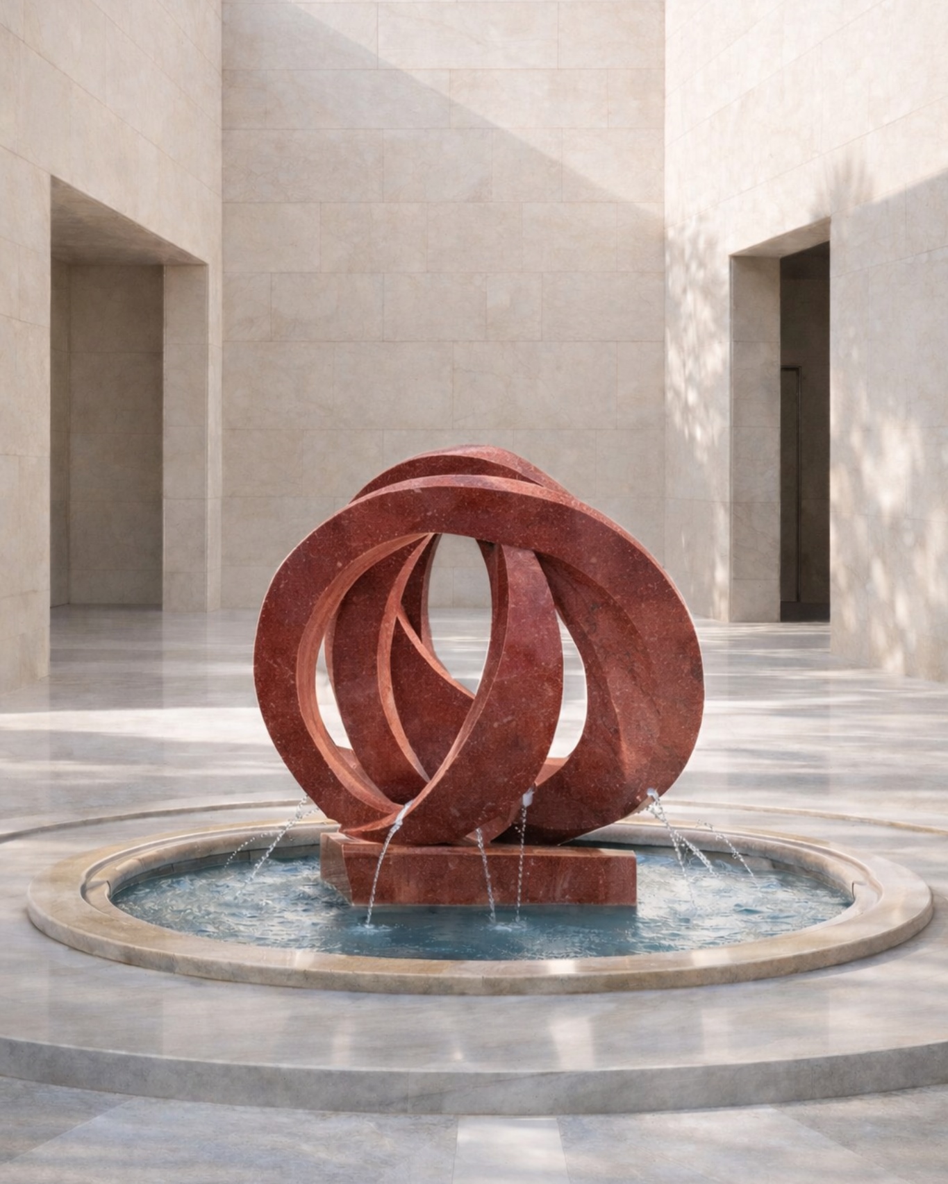 Abstract Loop Marble Fountain