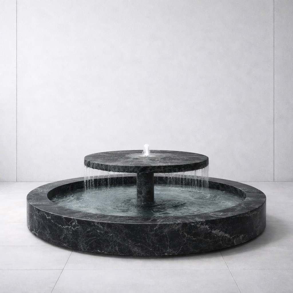 Tiered Disc Marble Fountain