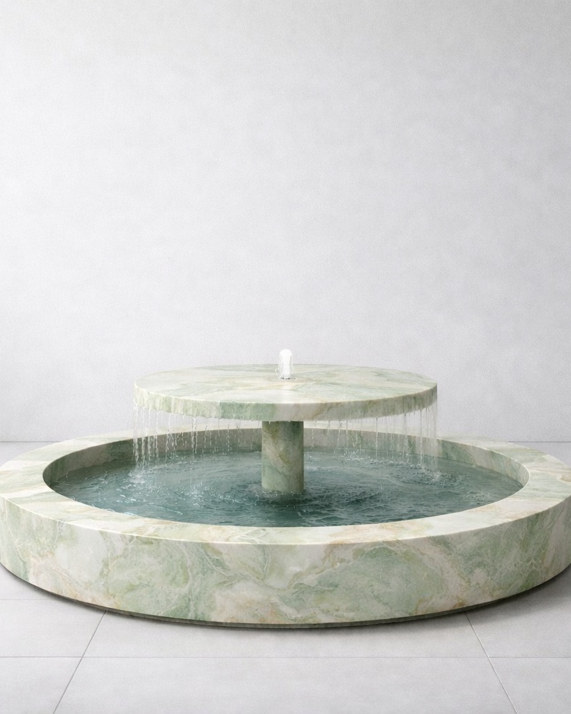 Tiered Disc Marble Fountain