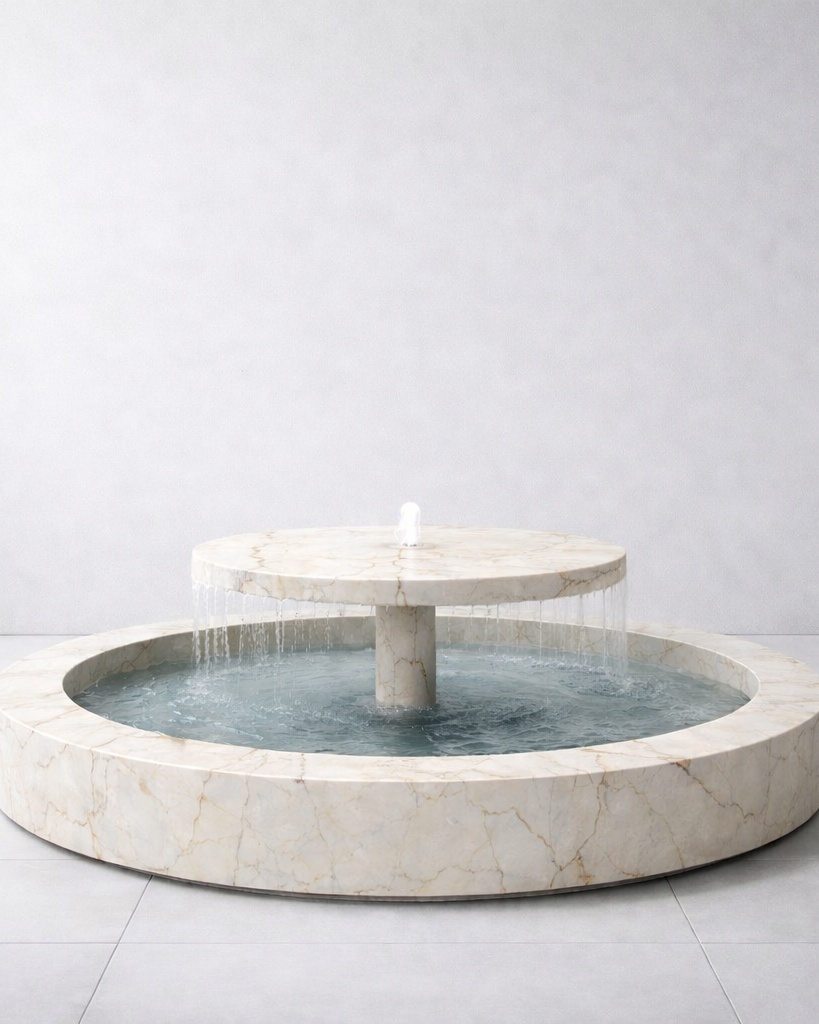 Tiered Disc Marble Fountain