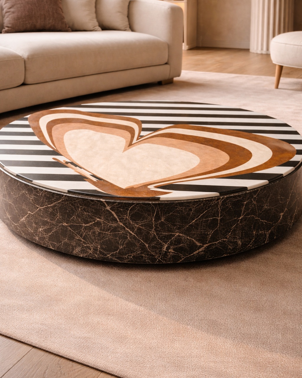 Fly Inlayed Marble Table - View 5