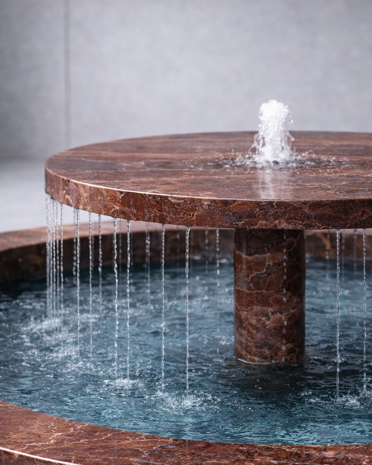 Tiered Disc Marble Fountain - View 3