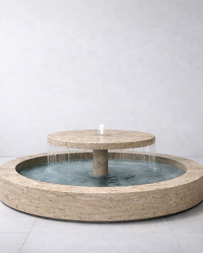 Tiered Disc Marble Fountain