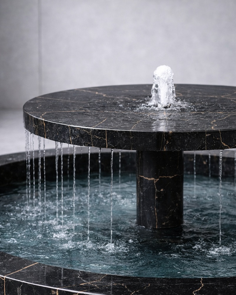 Tiered Disc Marble Fountain - View 3