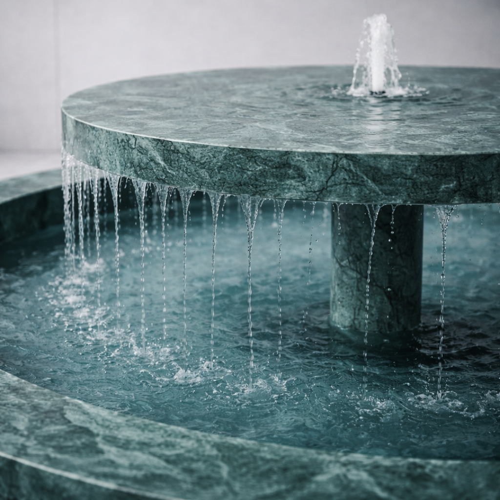 Tiered Disc Marble Fountain - View 2