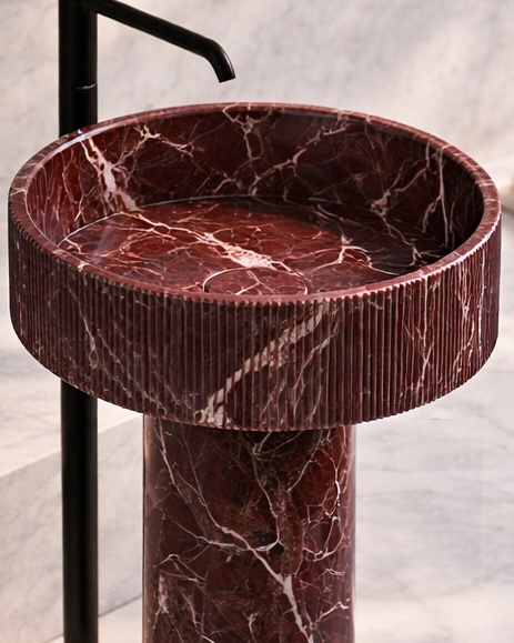 Striata Pedestal Basin - View 3
