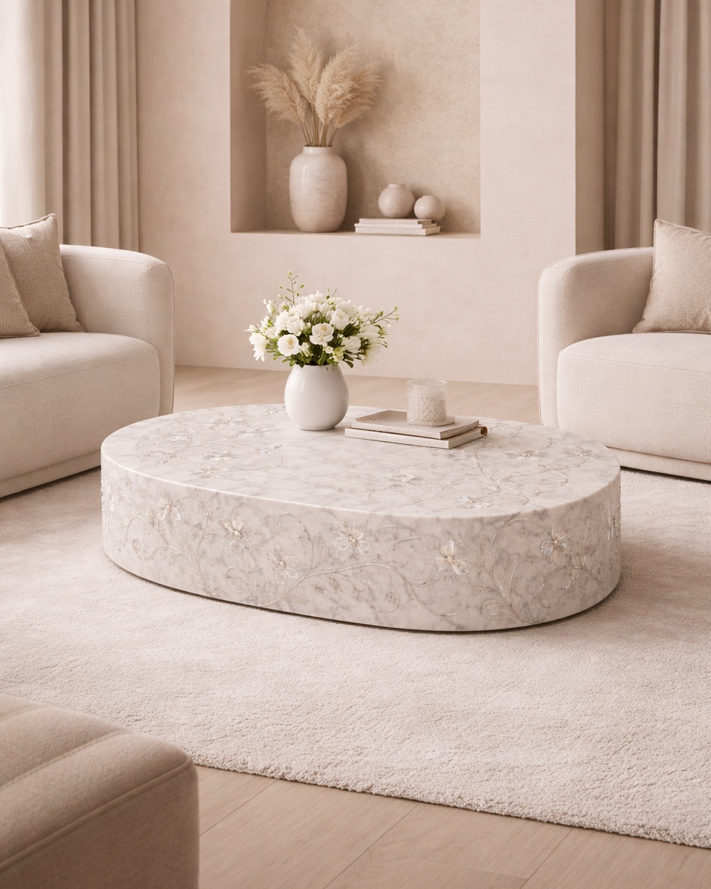 Lucent Marble Inlayed Table - View 3
