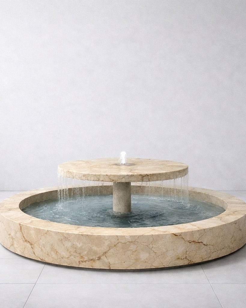 Tiered Disc Marble Fountain
