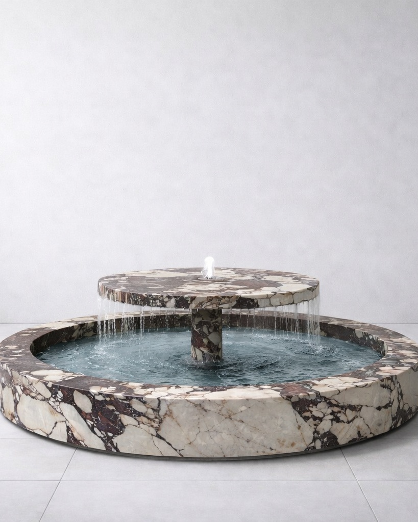 Tiered Disc Marble Fountain