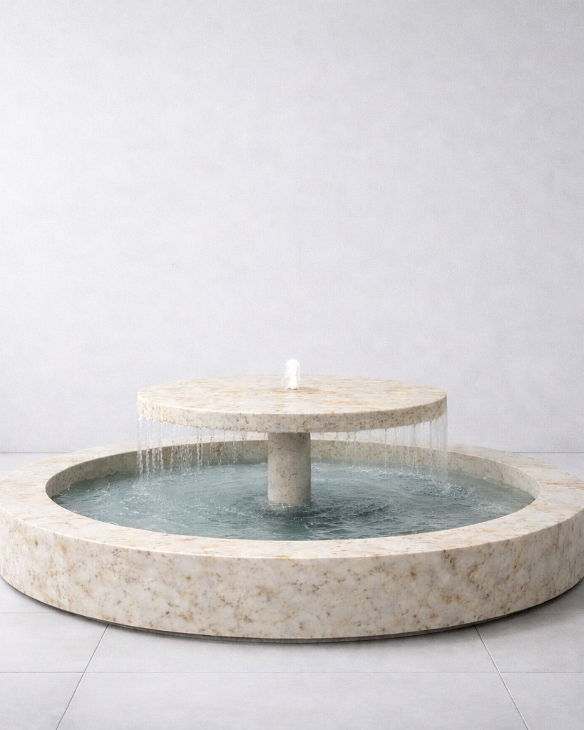 Tiered Disc Marble Fountain