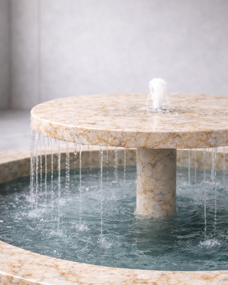 Tiered Disc Marble Fountain - View 3