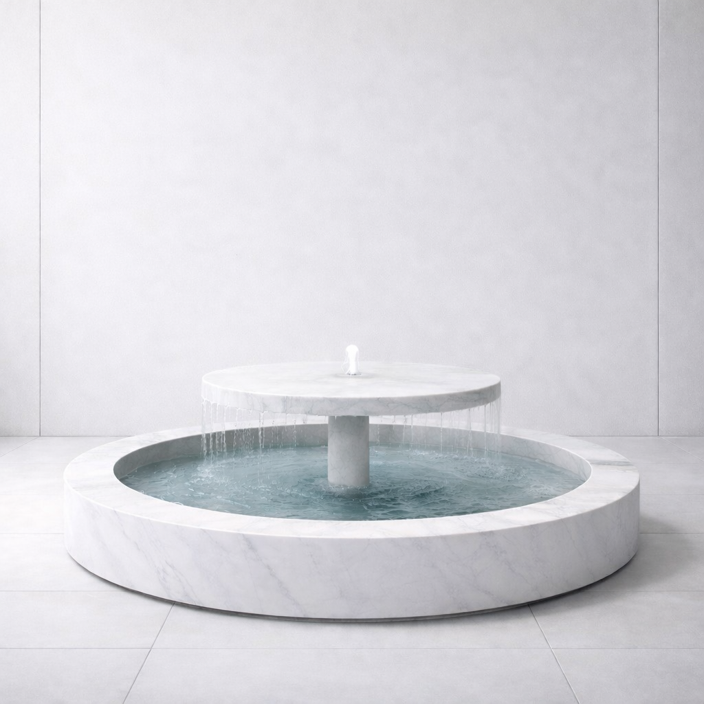 Tiered Disc Marble Fountain