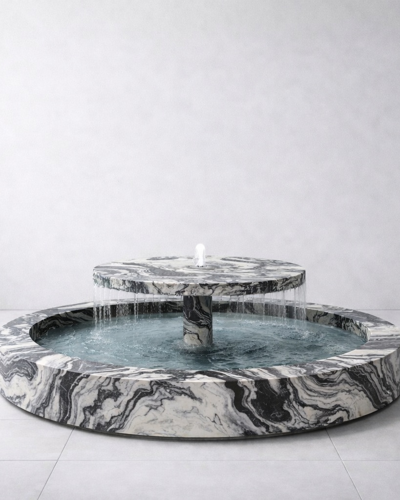 Tiered Disc Marble Fountain