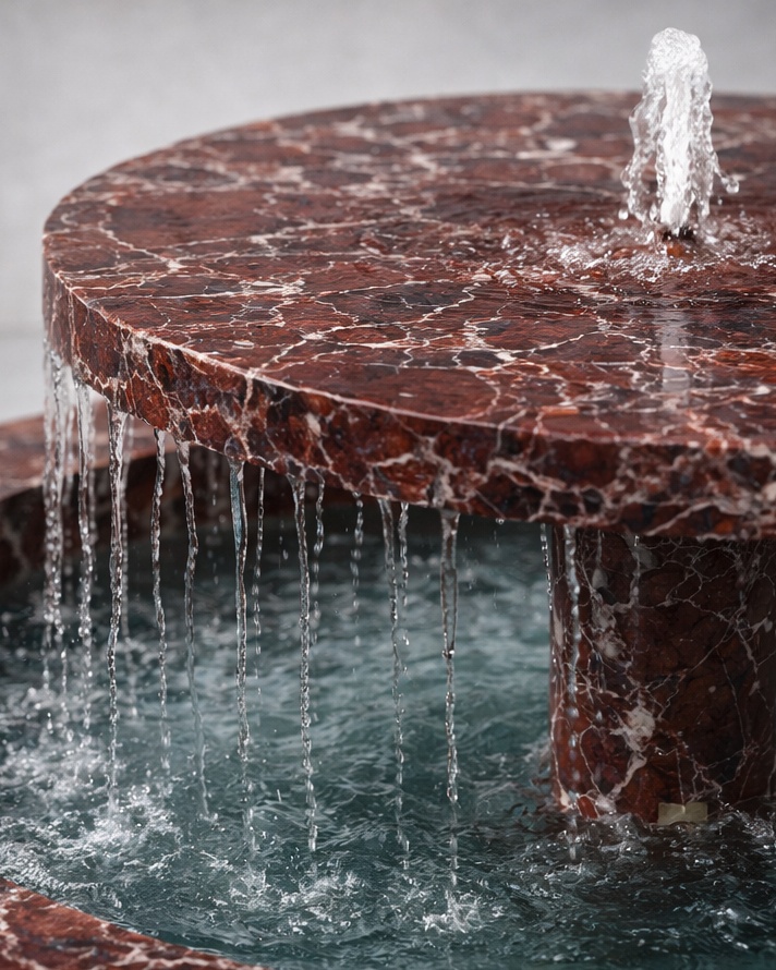 Tiered Disc Marble Fountain - View 3