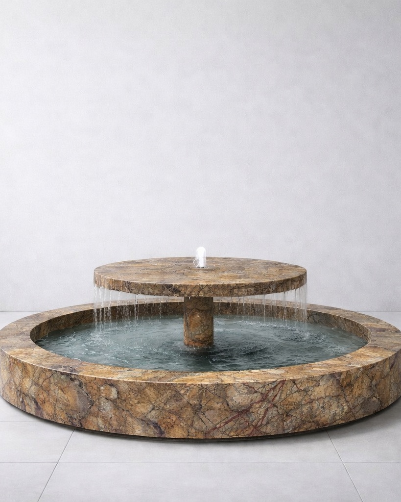 Tiered Disc Marble Fountain