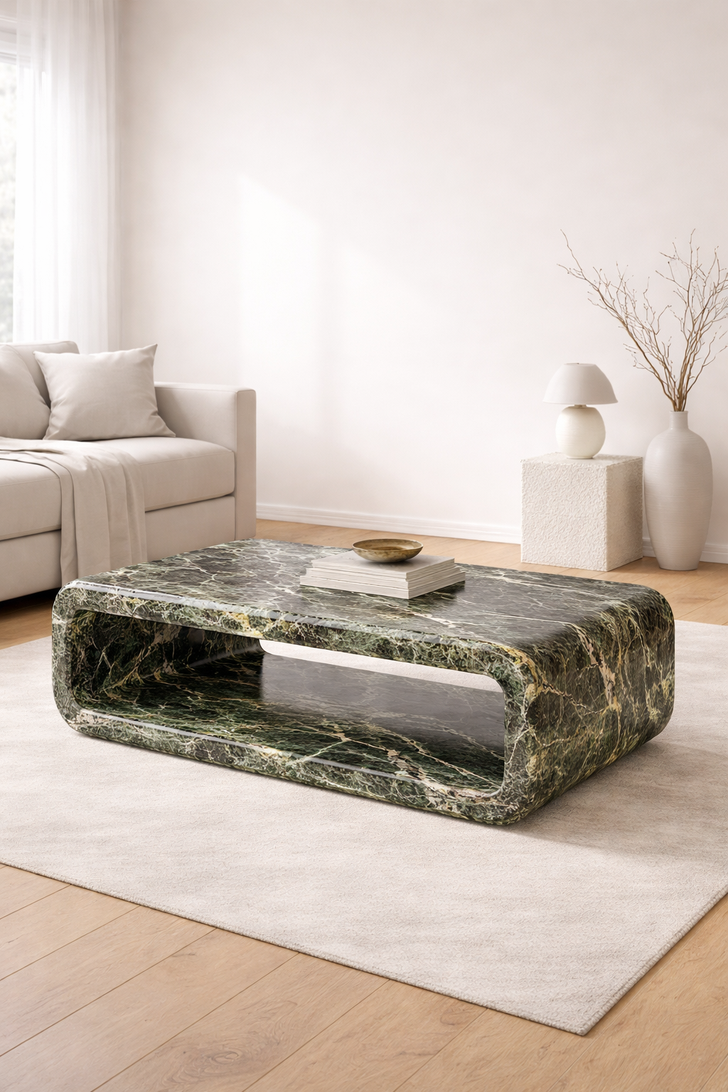 Cavaro Walnut Table - Bidasaro green