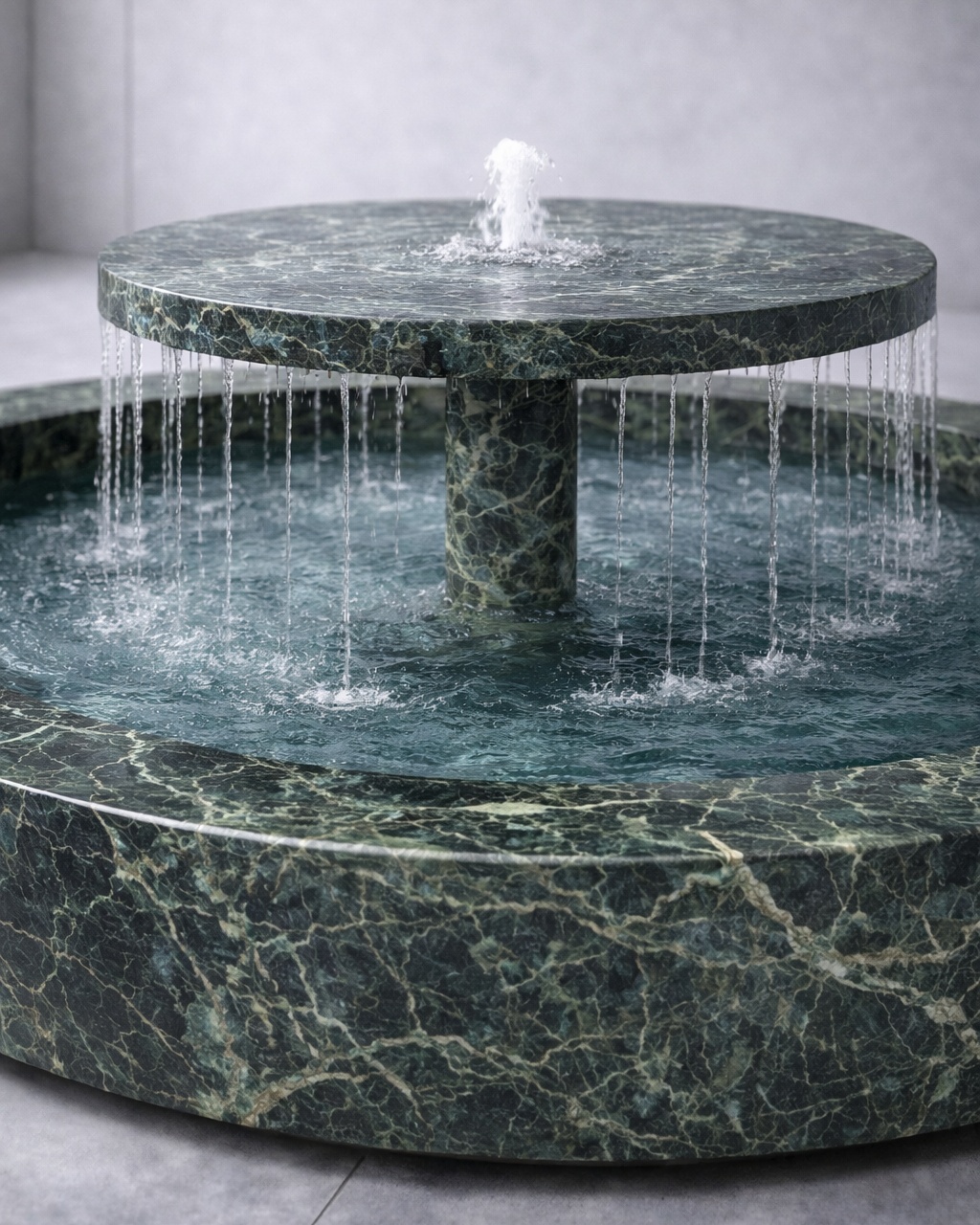 Tiered Disc Marble Fountain - View 2