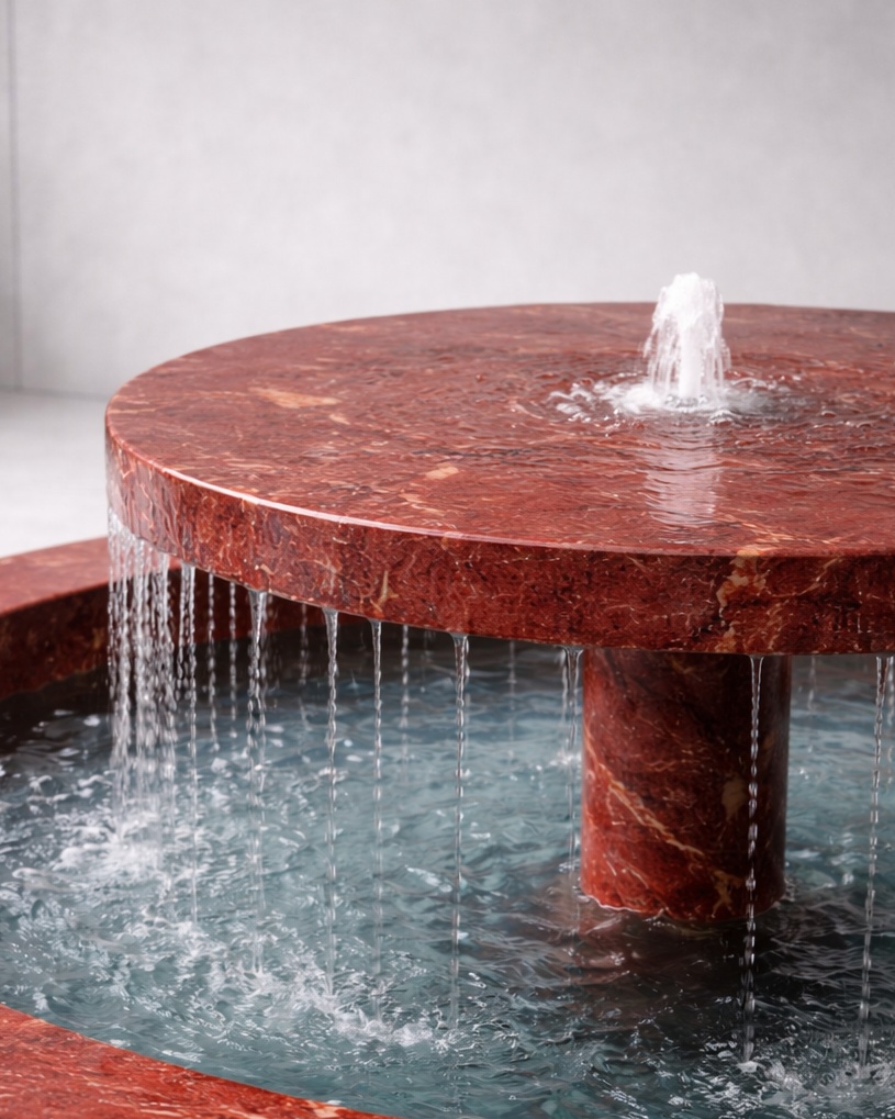 Tiered Disc Marble Fountain - View 3