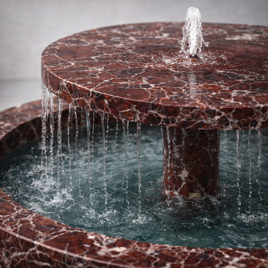 Tiered Disc Marble Fountain - View 2