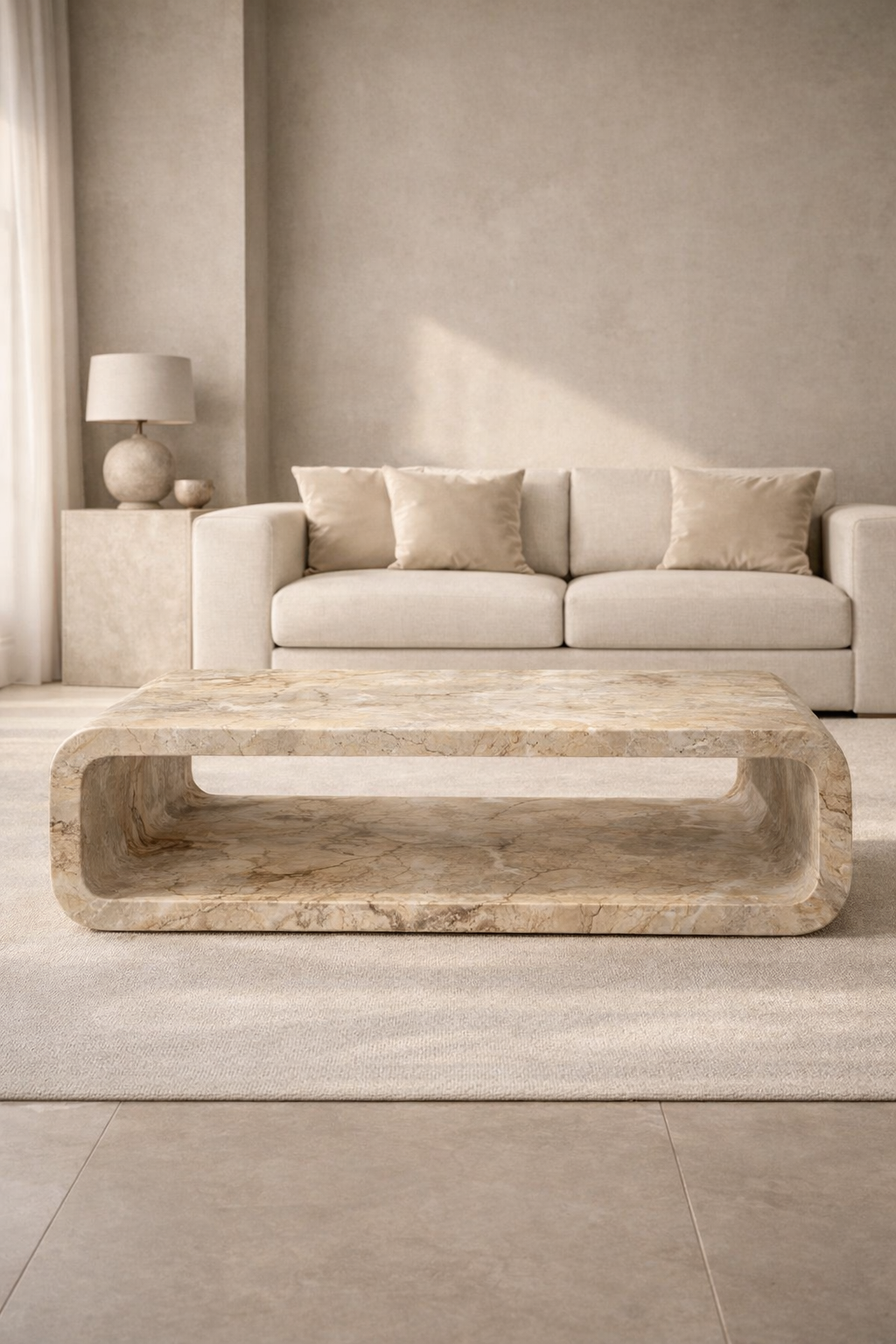Cavaro Walnut Table - Beige Romano