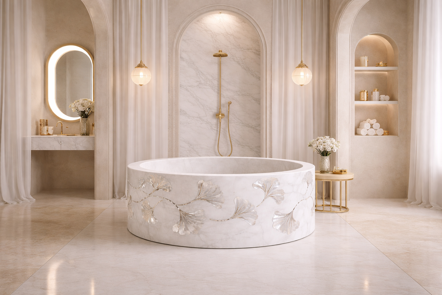 Regalia Hand-Inlaid Bath - Inaly Translucent