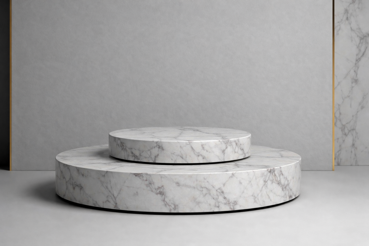 Halo Tier Marble Podium - Glacier Silk