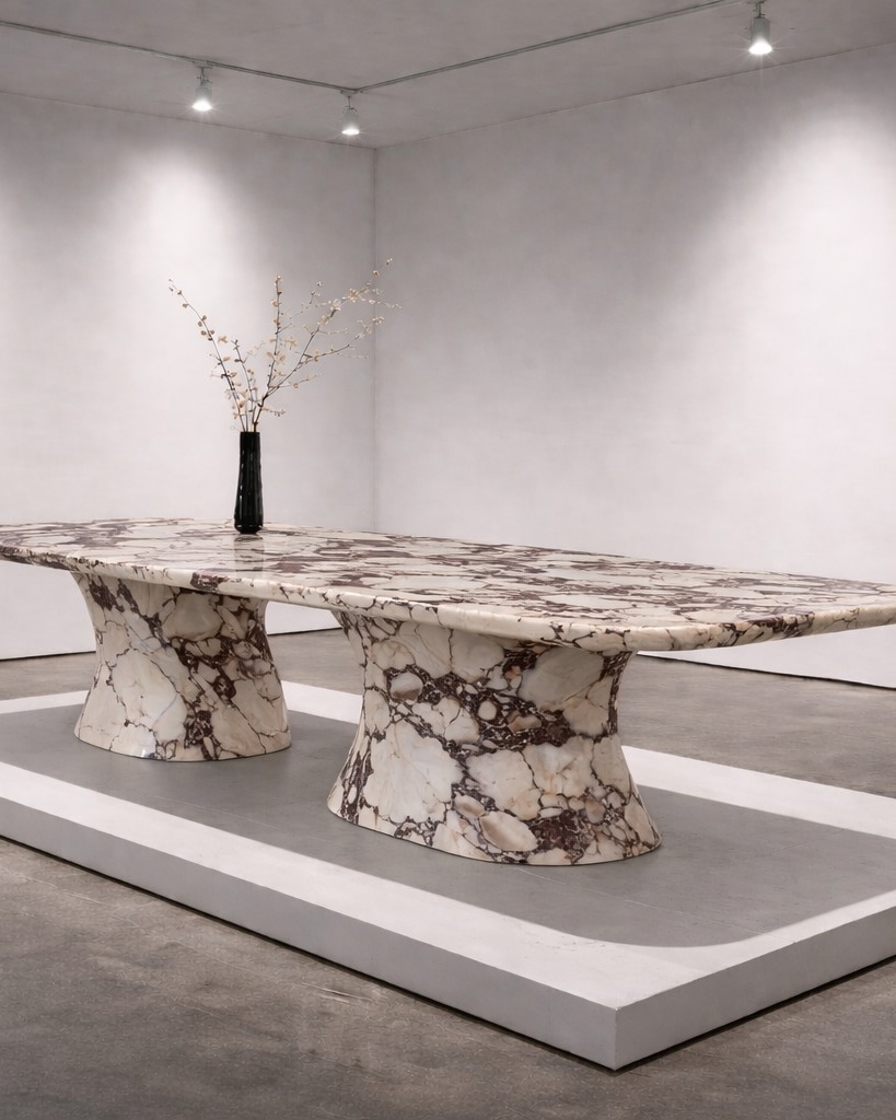 Serpentine Base Dining Table - View 2