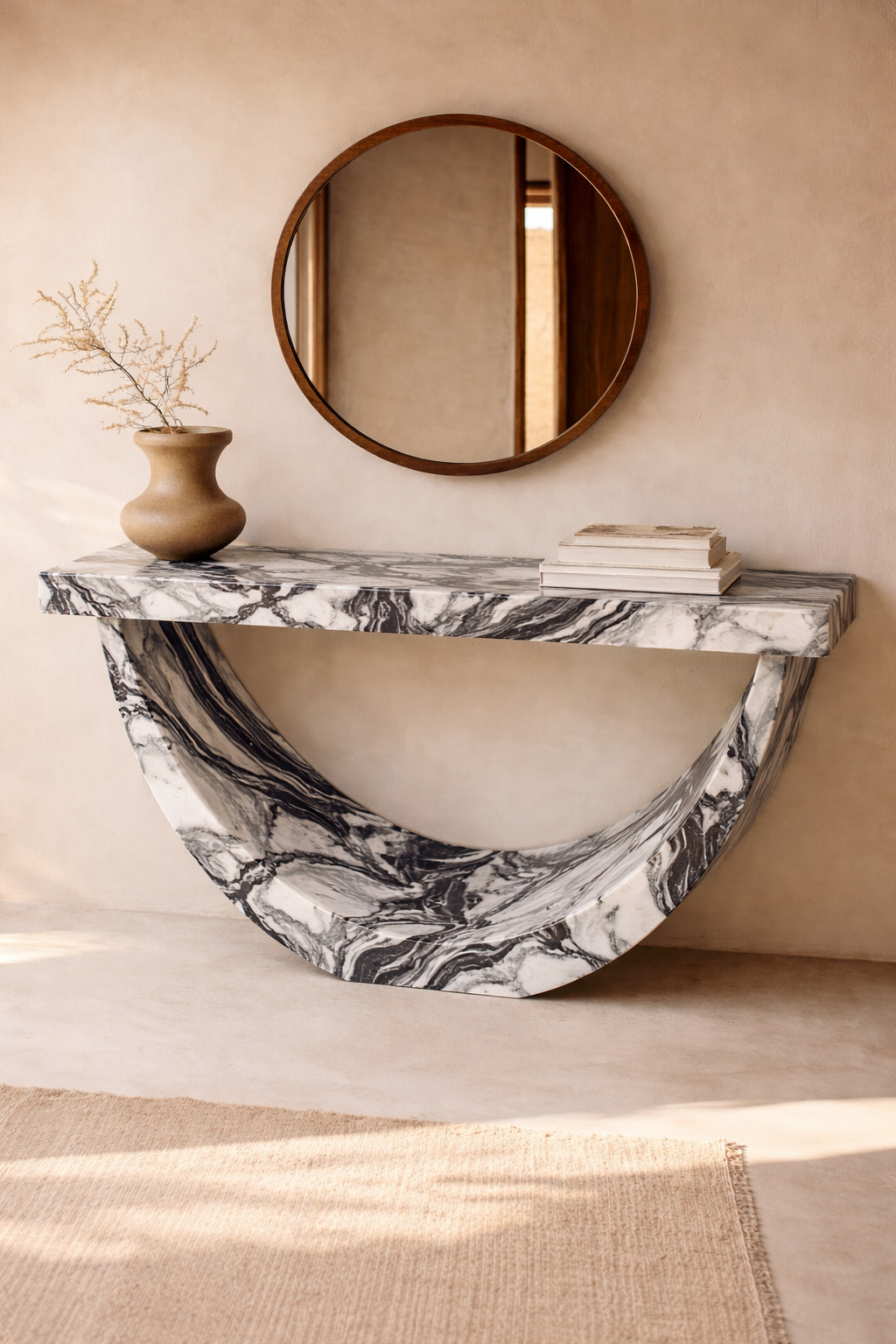 Half-Moon Arch Console Table - View 2