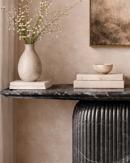 Ebon Crest Console Table - View 3