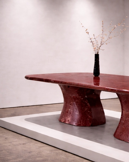 Serpentine Base Dining Table - View 3