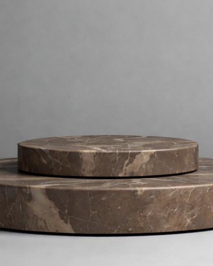 Halo Tier Marble Podium - Zentari Brown