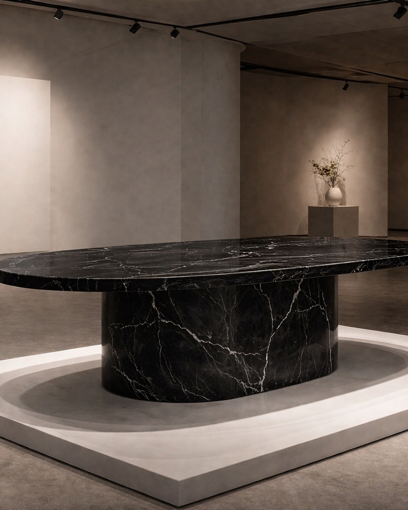 Ellipse Core Stone Table - View 2
